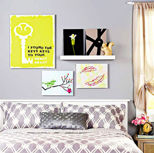 用布料拼畫 不同尋常的背景墻最顯家居品質 用布料拼畫 不同尋常的背景墻最顯家居品質