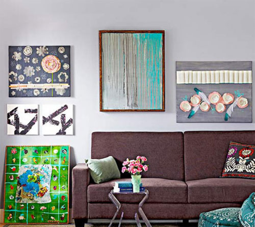 用布料拼畫 不同尋常的背景墻最顯家居品質 用布料拼畫 不同尋常的背景墻最顯家居品質