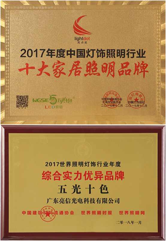 品牌盛宴——五光十色照明屢獲佳績 品牌盛宴——五光十色照明屢獲佳績