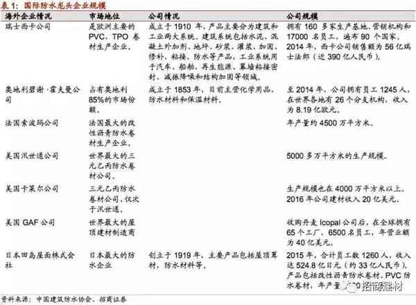 行業(yè)分析|這些巨頭企業(yè)為何能在建筑防水行業(yè)一騎絕塵? 行業(yè)分析|這些巨頭企業(yè)為何能在建筑防水行業(yè)一騎絕塵?