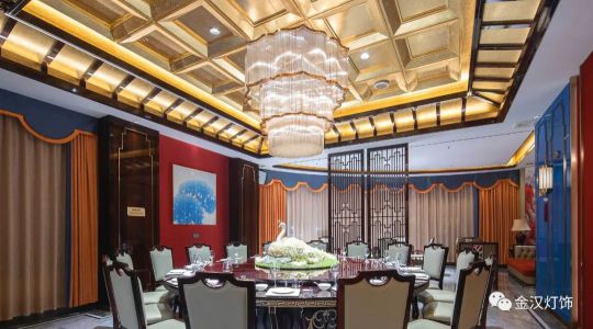 品牌案例|金漢燈飾助力十堰四季來福飯店造就好設計典范