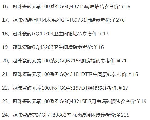 品牌產品|冠珠瓷磚質量怎么樣,價格一覽表是怎樣的 品牌產品|冠珠瓷磚質量怎么樣,價格一覽表是怎樣的