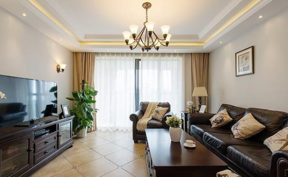 朋友都說新房的客廳雙層吊頂好看，曬一下！