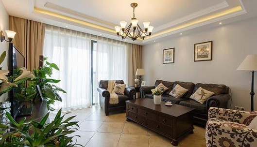 朋友都說新房的客廳雙層吊頂好看，曬一下！